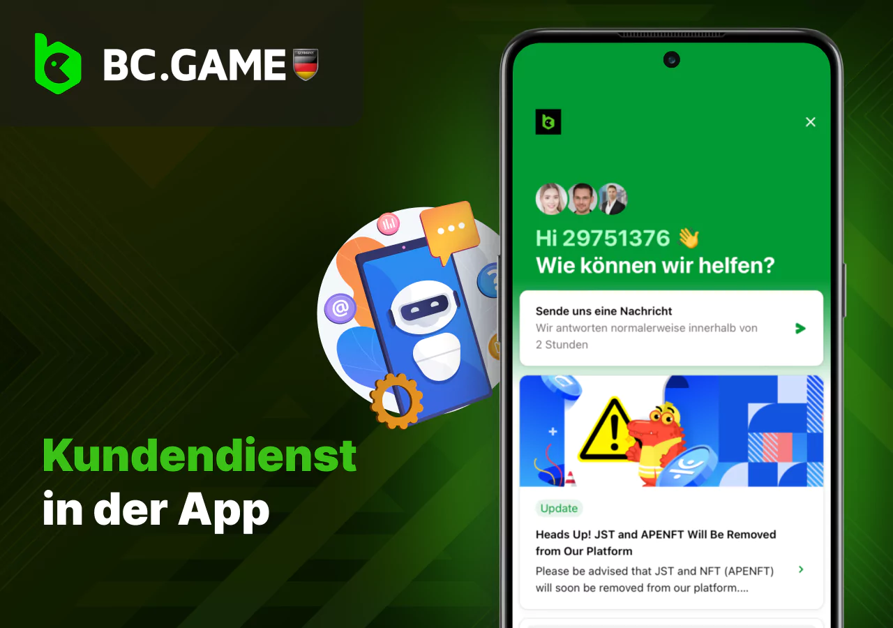 BC Game Online-Casino Kundenbetreuung