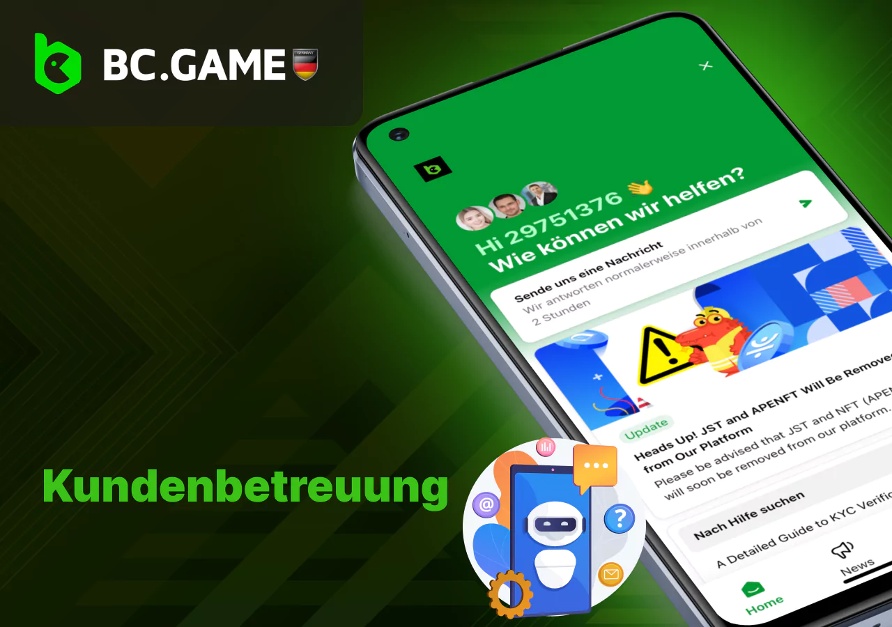 Kundenbetreuung durch den Buchmacher rund um die Uhr