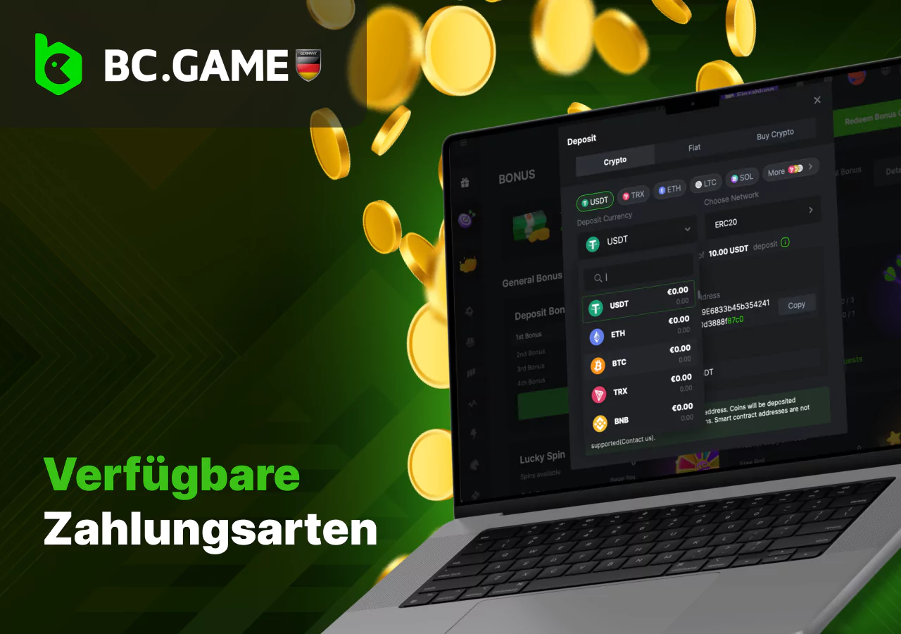 Zahlungsmöglichkeiten für Nutzer der BC Game-Plattform