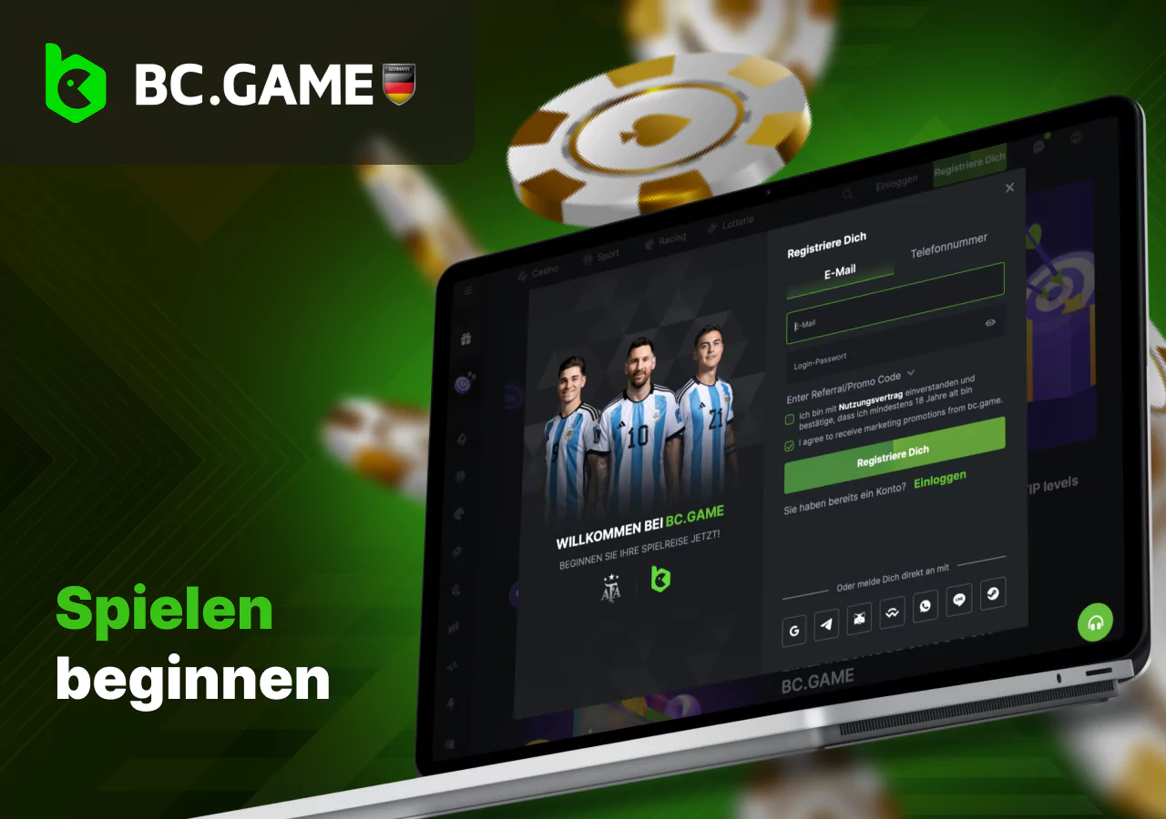 Erforderliche Schritte, um mit dem Spielen zu beginnen