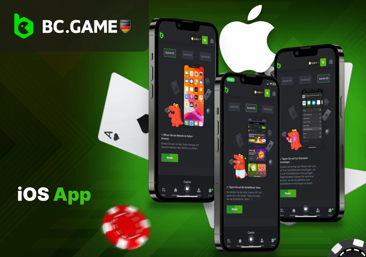 Der Installationsprozess von BC Game auf iOS